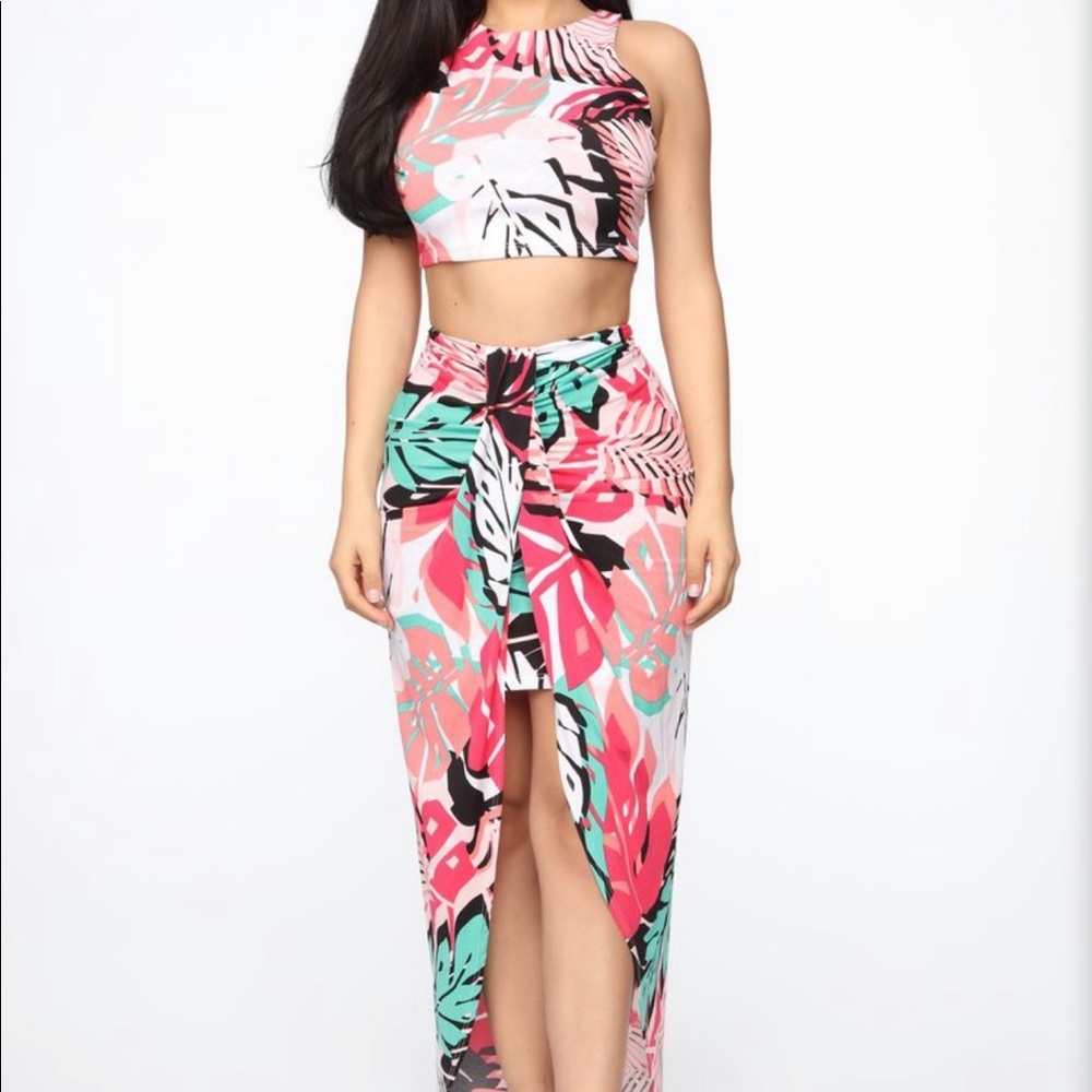 Tropical set pink - pink / combo